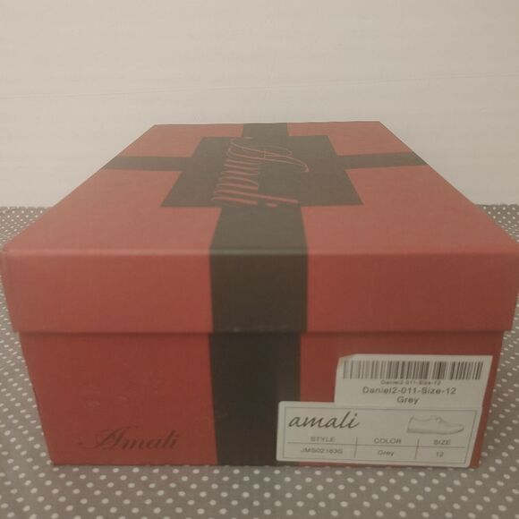 MEN'S AMALI DANIEL 2 GRAY LOW TOP CASUAL MOC TOE SNEAKER. - Picture 7 of 8